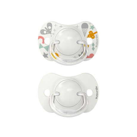 Chupete X2 Fisiológico SX Pro 0-6m Silicona Ultra Soft Blanco