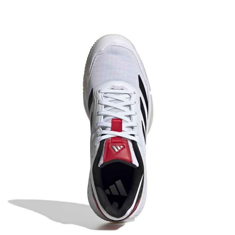 Championes de Hombre Adidas Courtquick Padel Blanco - Negro - Rojo