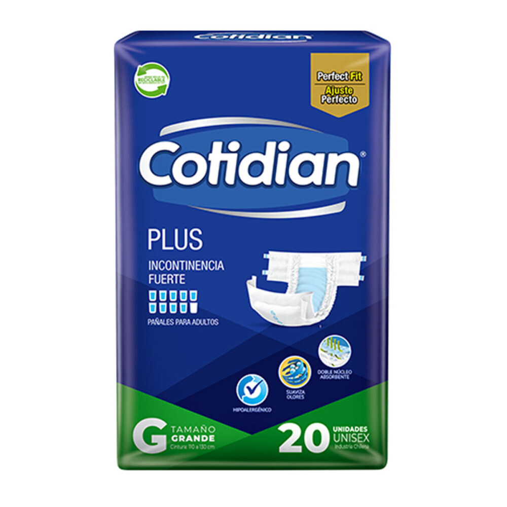 COTIDIAN PAÑAL PLUS TANGA G4X PAQ.X20 UN única