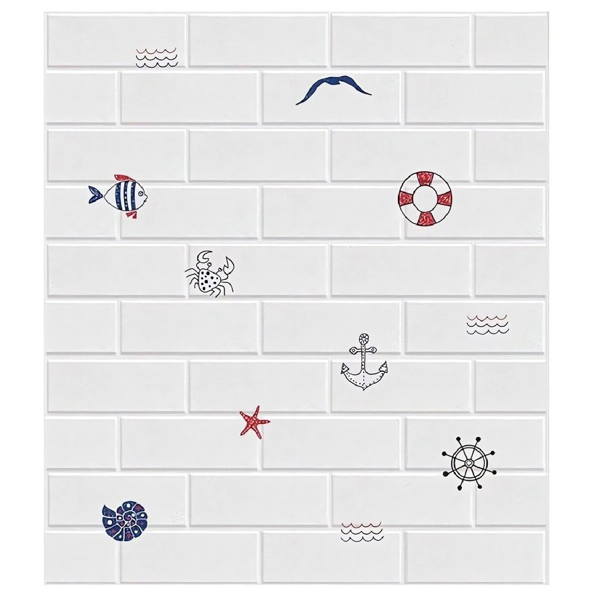 Revestimiento Autoadhesivo Pared Infantil X20 Calidad - Variante Náutico 