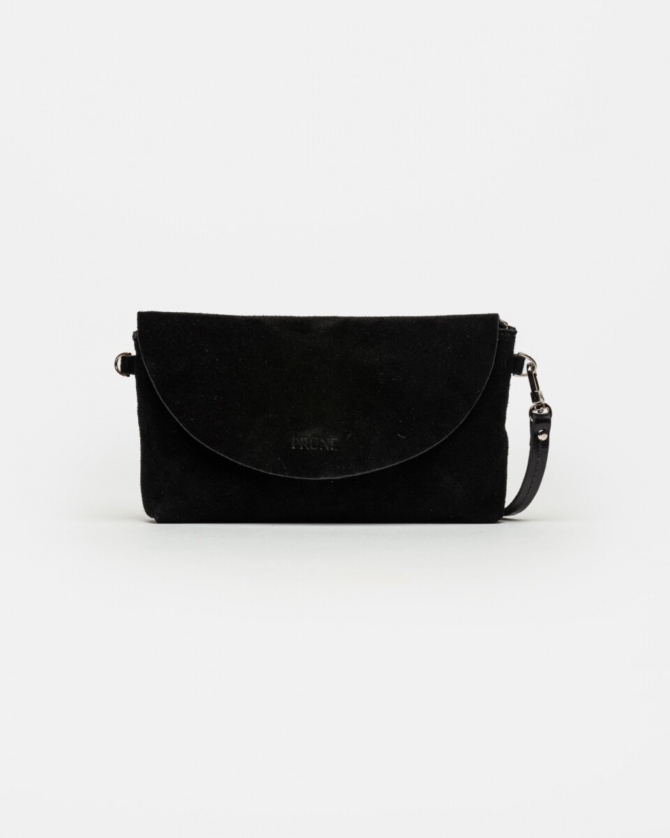 Mini bag Viena en cuero gamuza - Negro 
