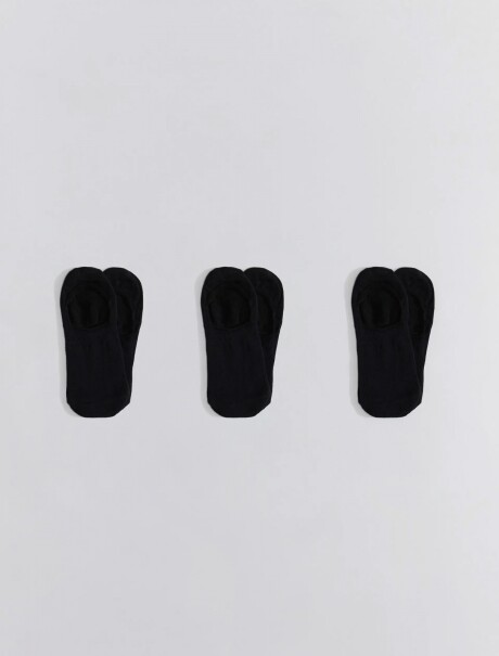 KIT CON 3 PARES DE MEDIAS TIPO SOQUETES UNISSEX NEGRO