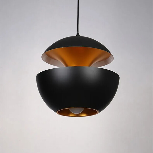 LUMINARIA DE TECHO GOLDEN BLACK NEGRO - Large