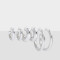 Aros Argollas Set Chunky Edition Set De Argollas Chunky Edition - Plateado