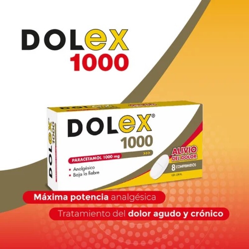 Dolex 1000 mg por 8 Comprimidos Dolex 1000 mg por 8 Comprimidos