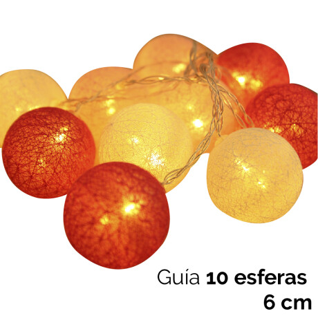 Guia De 10 Esferas 6cm - Luz Cálida - Rosado Y Blanco - 3 Pi Guia De 10 Esferas 6cm - Luz Cálida - Rosado Y Blanco - 3 Pi