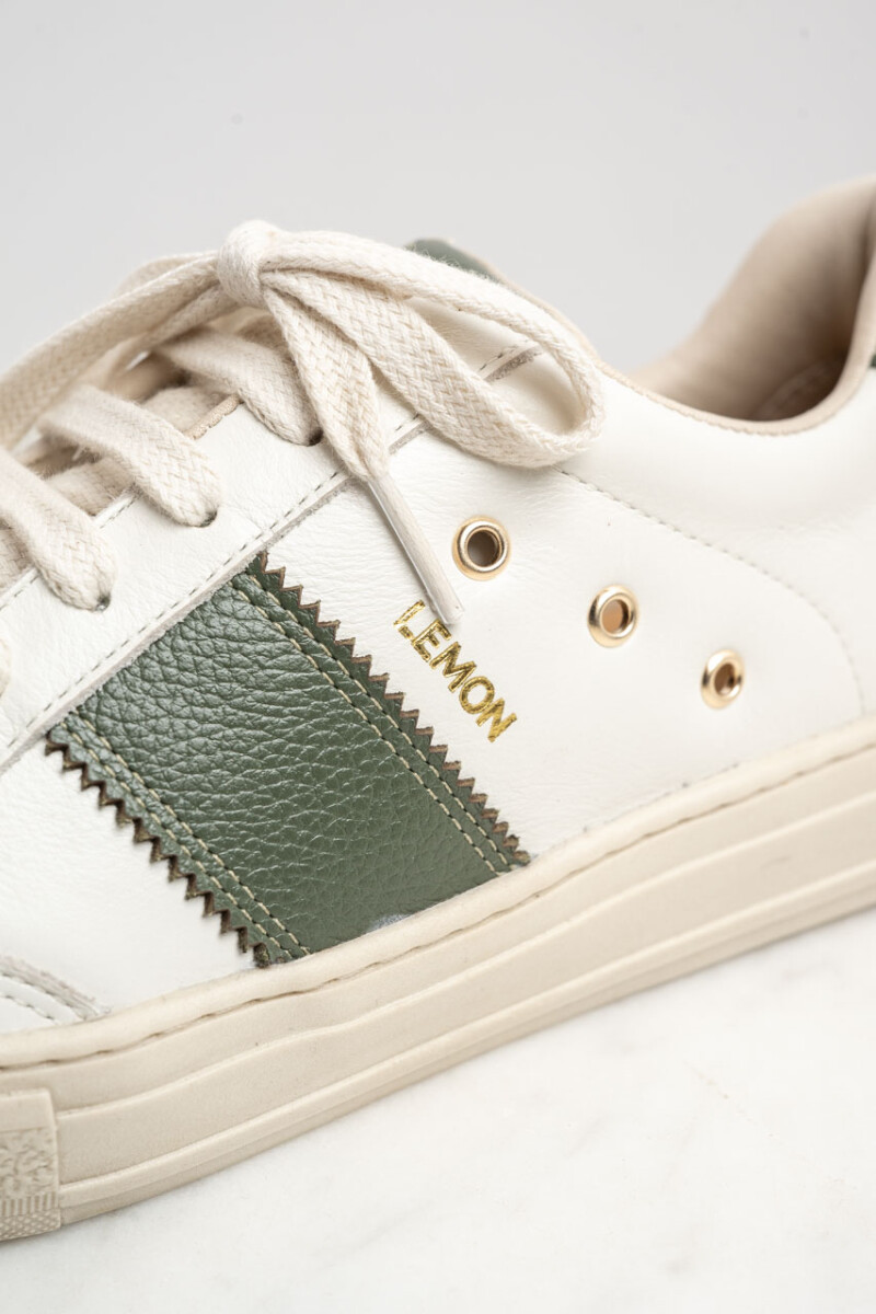 Zapatilla Cuero Verde Ingles