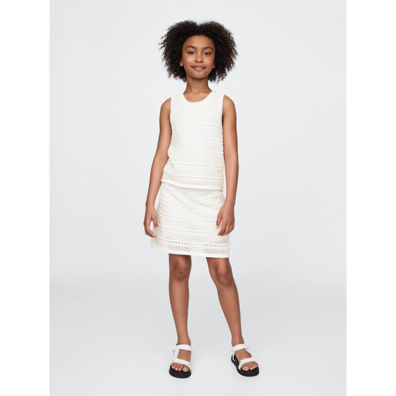 SL CROCHET SWEATER SHELL NEW OFF WHITE OPT1