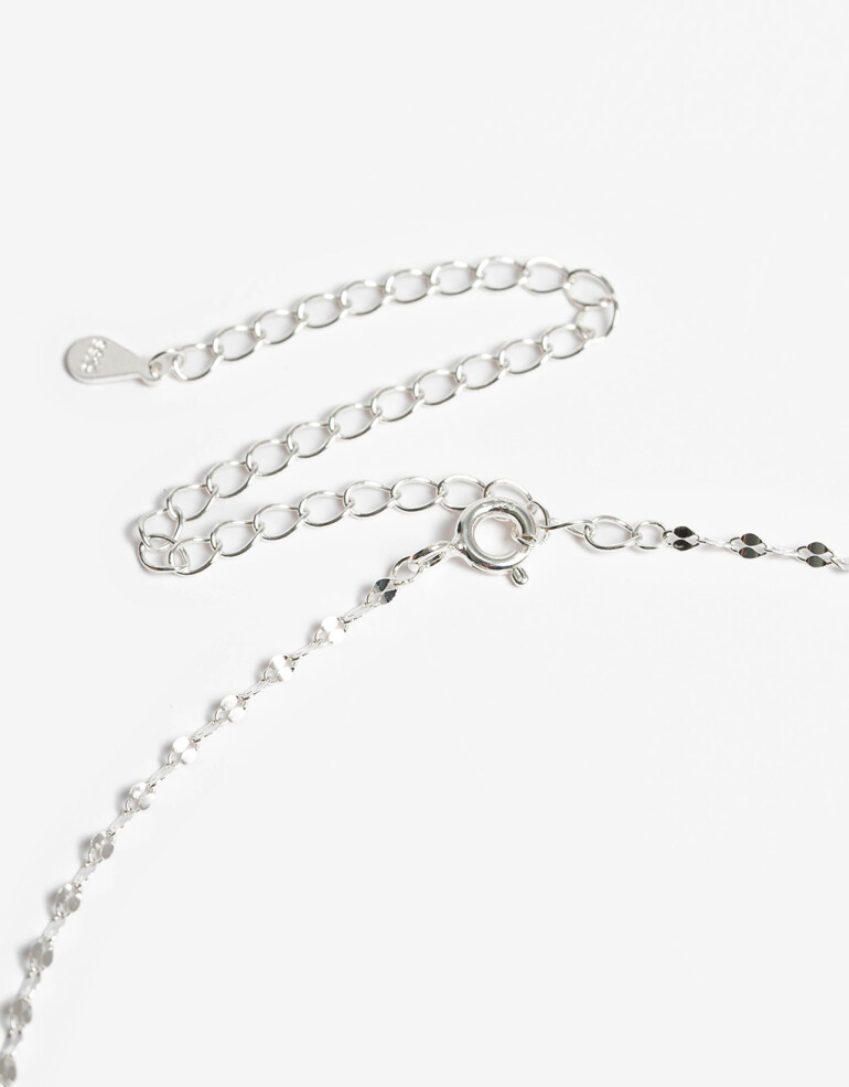 Bijouterie Set Exclusive Edition Set Aros Pasantes Y Cadena Plata 925 - Plateado Rodio