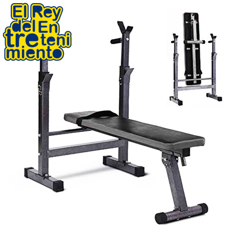 Banco De Pecho + Barra 1.50m + 2 Mancuernas + 40kg 2x10Kg+8x2.5Kg