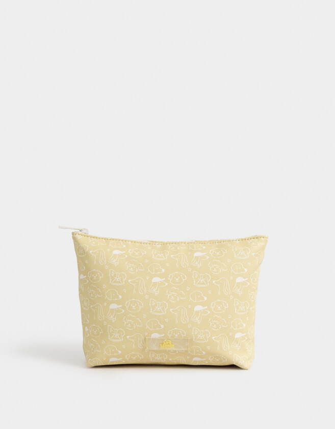 Porta Cosméticos Portacosméticos Con Tag - Amarillo Claro