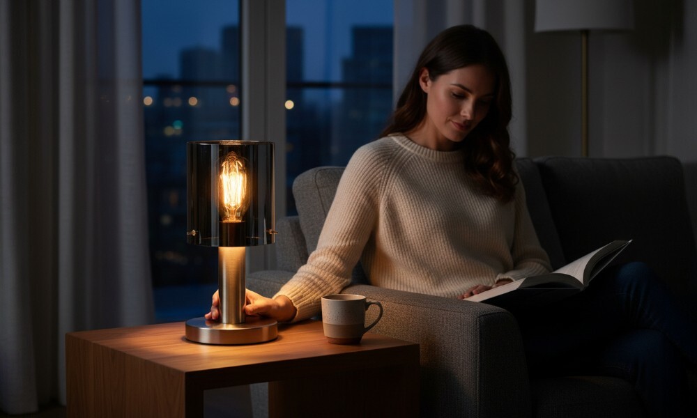 Luminaria para mesa de luz HT-1386-1-SC+SG Luminaria Para Mesa De Luz Ht-1386-1-sc+sg