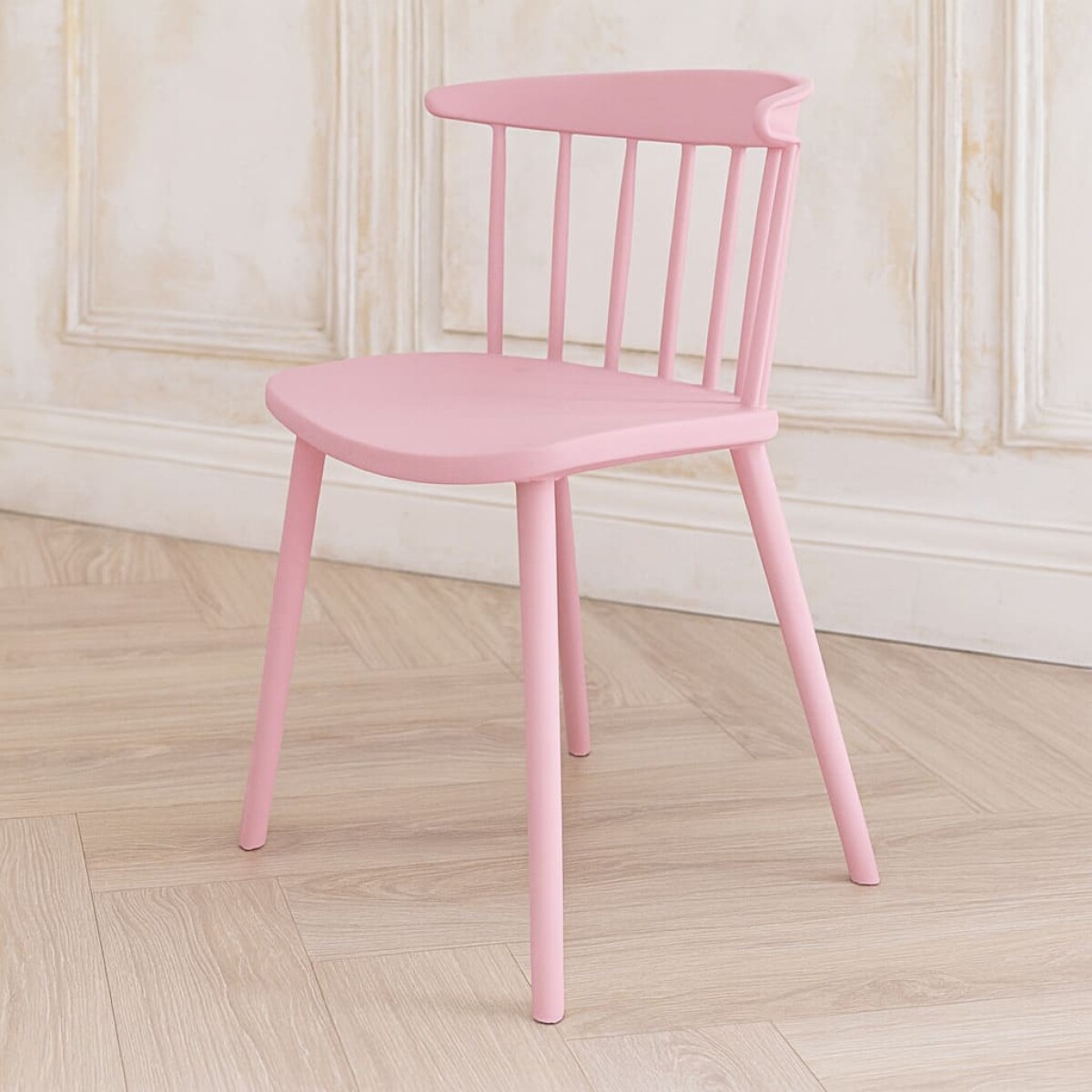Silla Estilo Curve Luna con Posabrazos - Rosa 