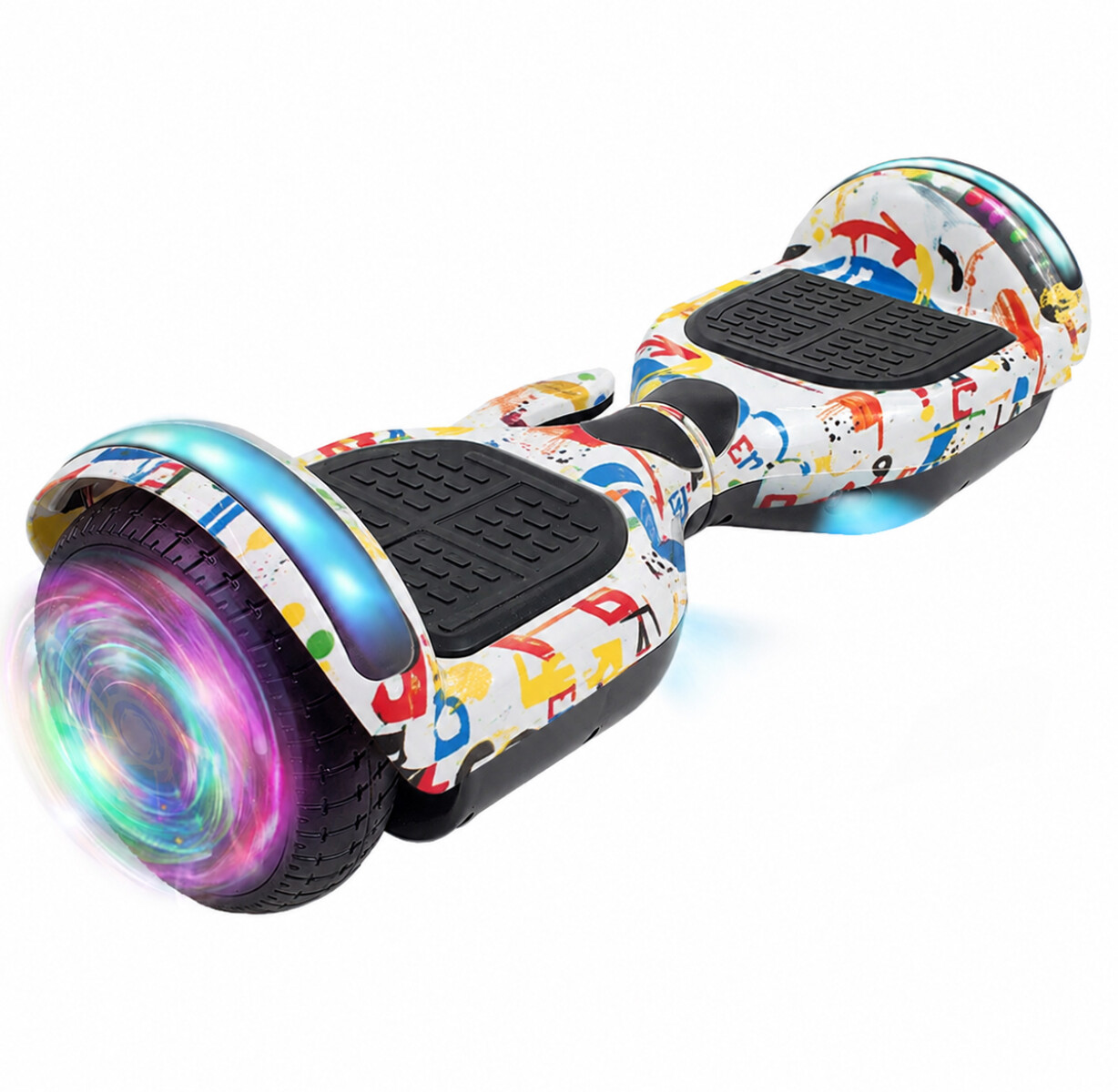 Skate Patineta Eléctrica 6.5" Con Música + Luces Led - BLANCO 