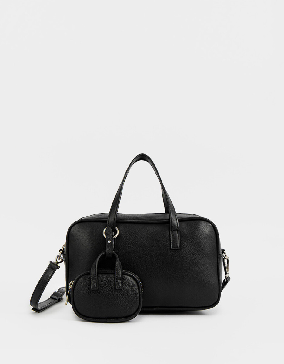Cartera Bowling Con Pouch Negro 