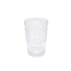 VASO VIDRIO LABRADO BORDE PLATEDO 13X8CM SOLE Unica