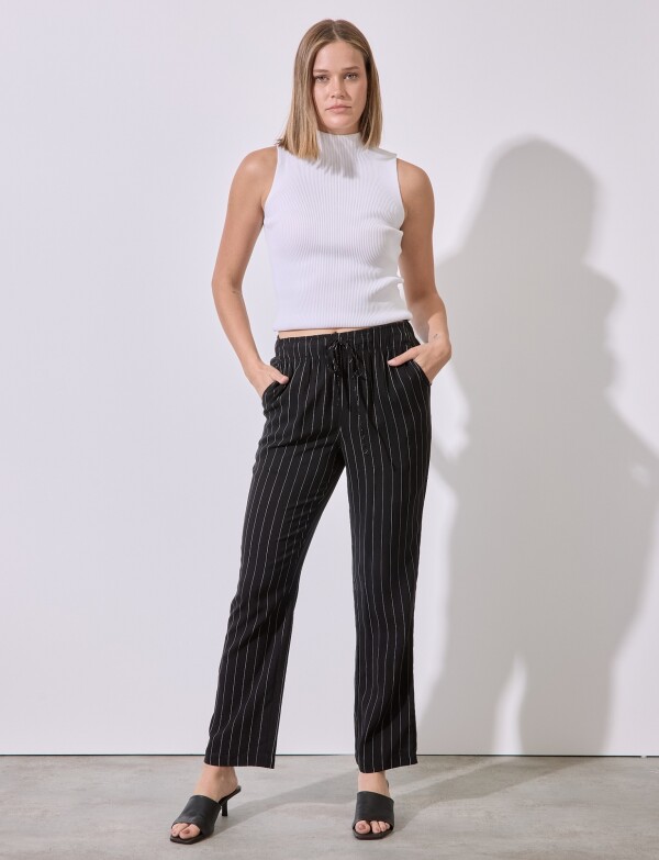 Pantalon Print NEGRO/BLANCO