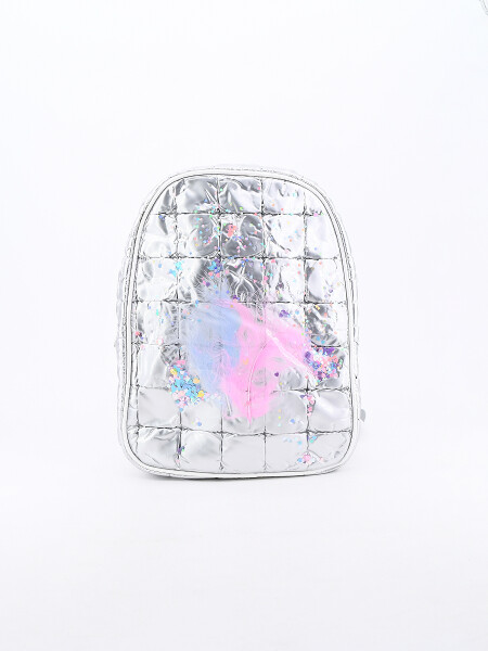 MOCHILA INFANTIL PLATEADO