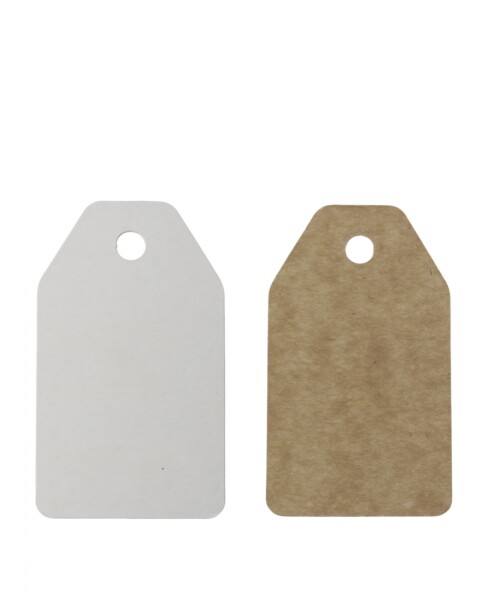 Tag rectangular liso 5x8,5 REVERSIBLE BLANCO MADERA