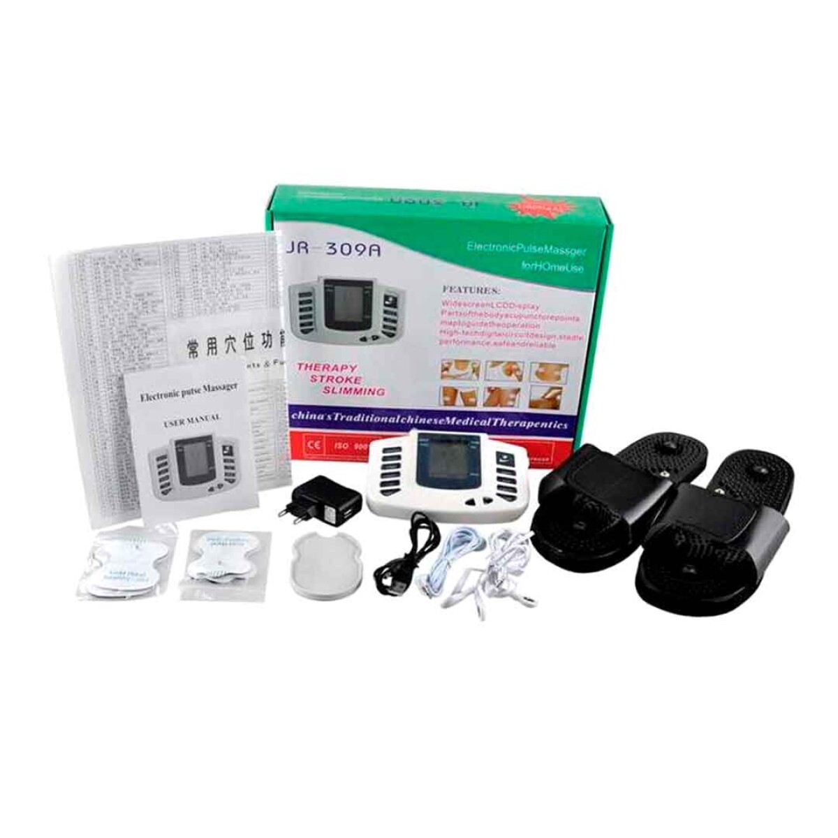 Electroestimulador Masajes 8 Mod 10 Niveles + Zapatillas 