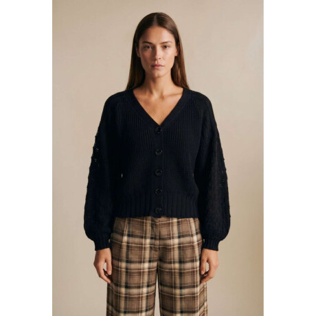 Cardigan Algodón Negro