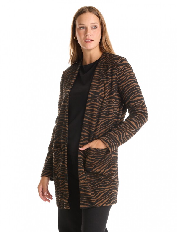 Cardigan Cozy NEGRO/MARRON