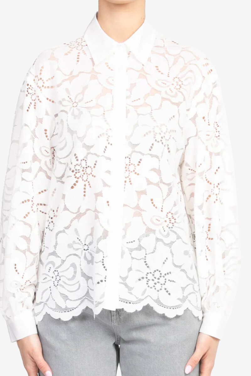 CAMISA ENCAJE Blanco