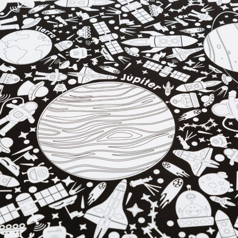 Lámina Gigante para Colorear Pika Sistema Solar Lámina Gigante para Colorear Pika Sistema Solar