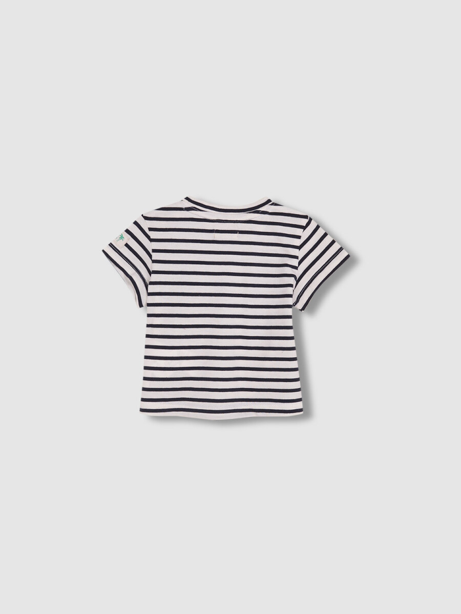 Camiseta De Rayas Azul