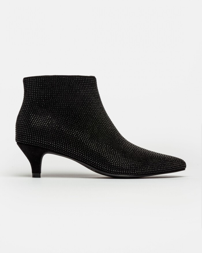 Bota Caña Baja Bright En Sintético Negro