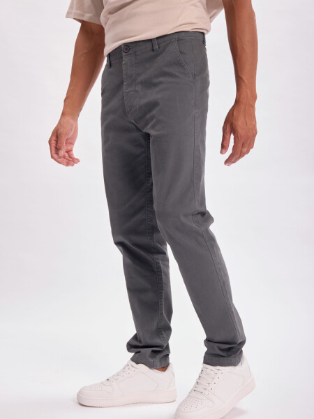 Pantalón chino Gris Oscuro