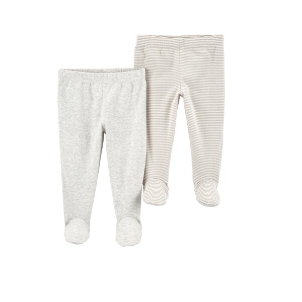 Set de Peleles Algodón Carters x2 RN Gris
