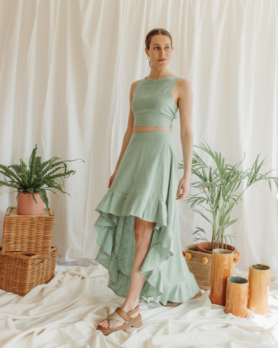 Falda Hel Peplum - Verde 