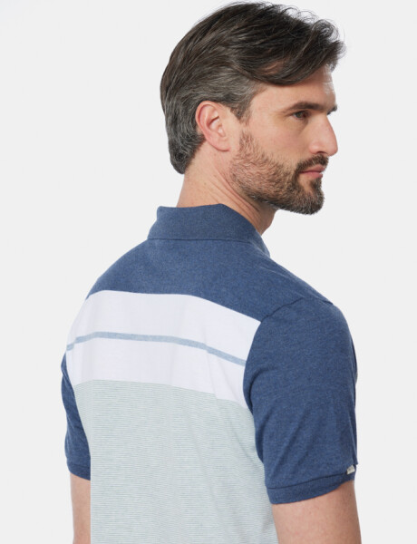 POLO JERSEY RAYADA Azul