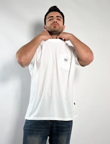 Remera oversize con bolsillo Gino Blanco