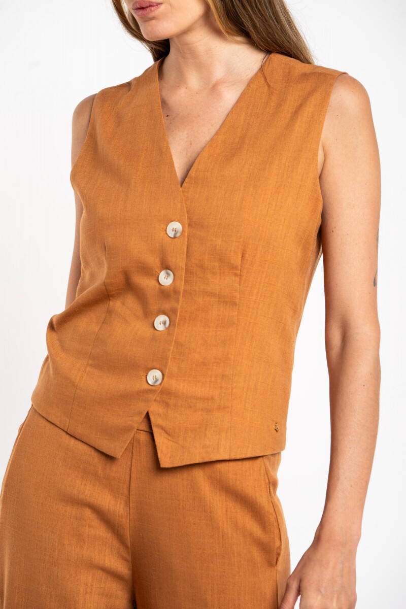 Chaleco Lino Cobre
