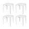 Set x4 Mesa cuadrada 70 x 70 cm Bela Vista BLANCO