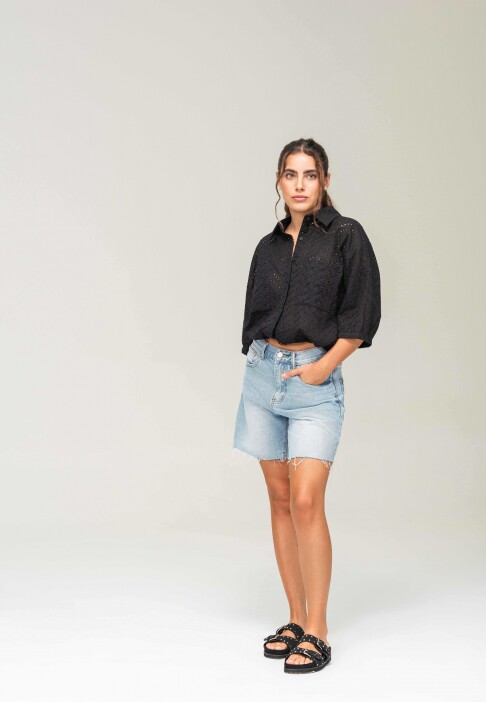 CAMISA BRODERY Negro