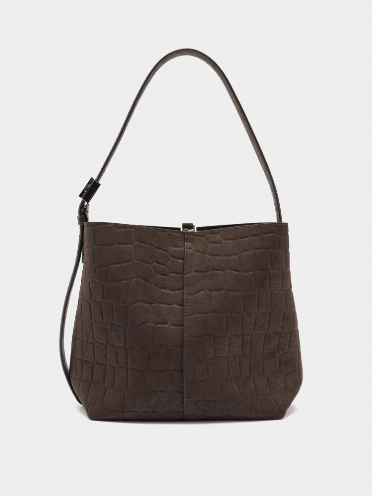 Bolso De Hombro Con Grabado Animal marron