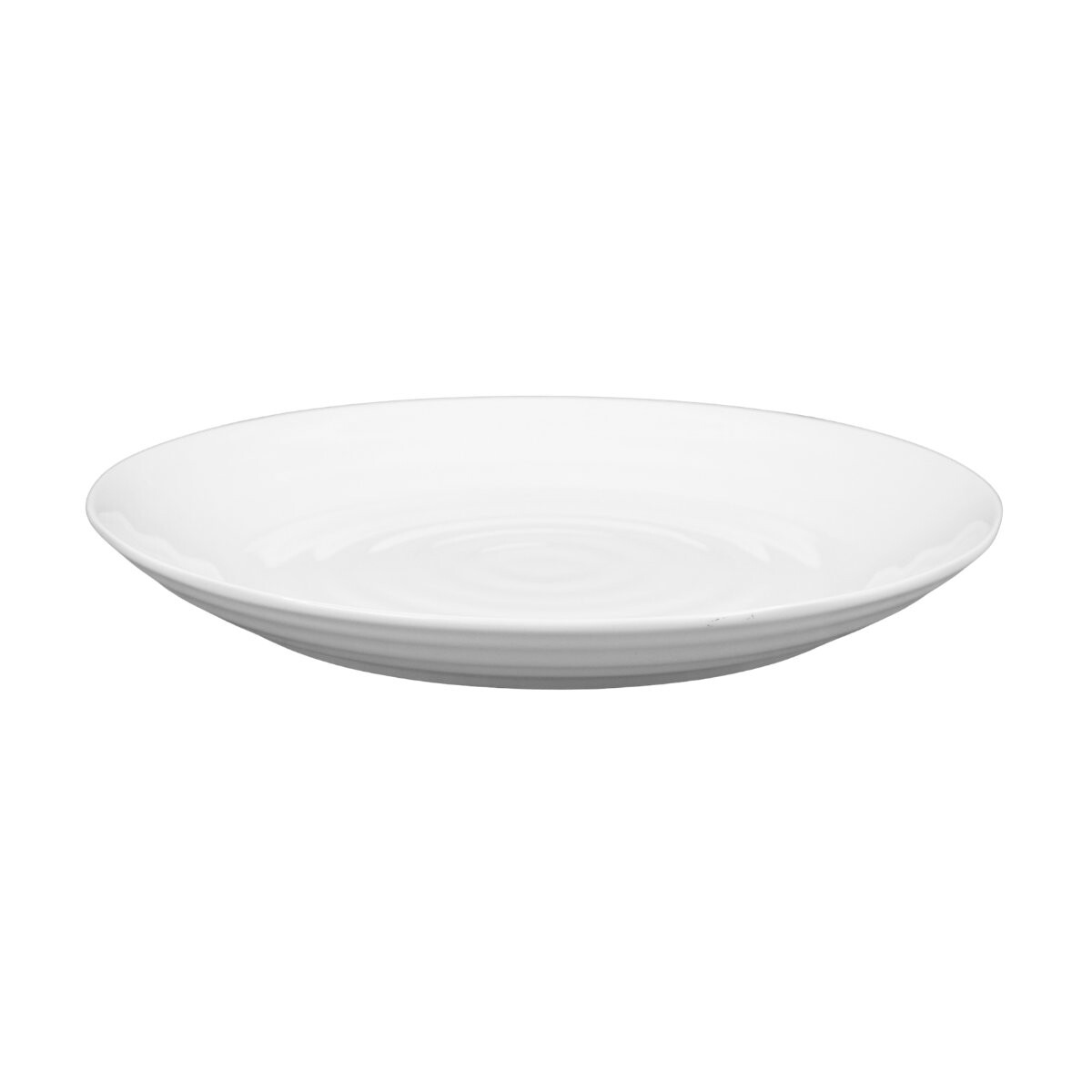 Plato de ceramica labrado circulos 