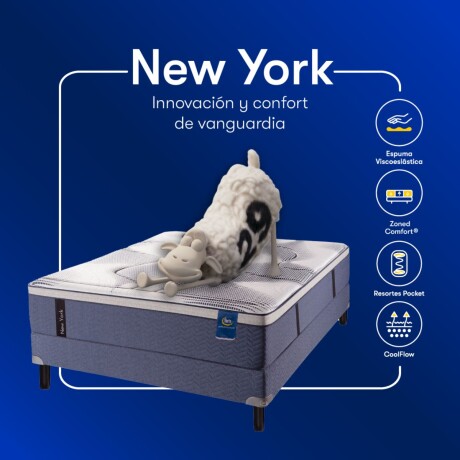 Conjunto Sommier New York - King 1.80 x 2.00