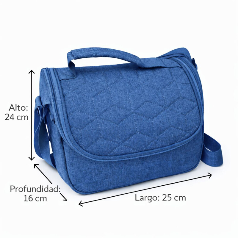 Lunchera Térmica Impermeable con Cierre de facil Apertura Azul