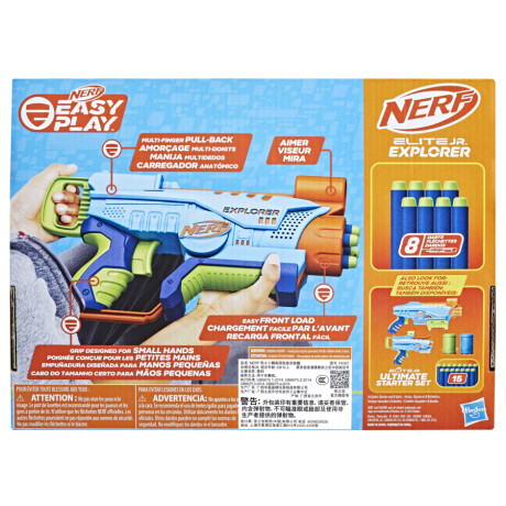 Pistola Nerf Elite Junior Explorer Easy-play con Dardos 001