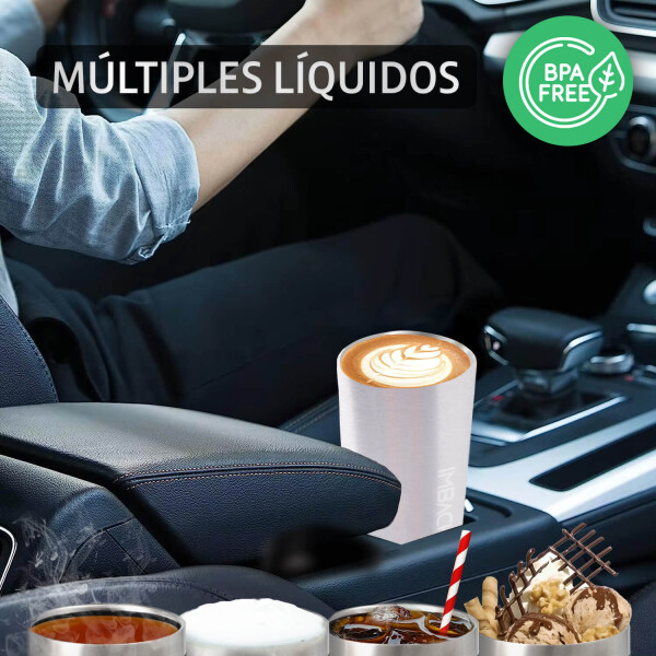 Vaso Termico De 592ml Acero Inoxidable Doble Capa Con Tapa Color Acero VBT001 Vaso Termico De 592ml Acero Inoxidable Doble Capa Con Tapa Color Acero VBT001