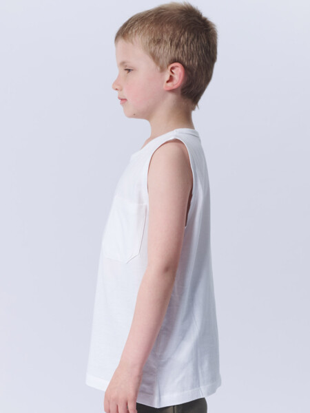 Musculosa Con Bolsillos Blanca