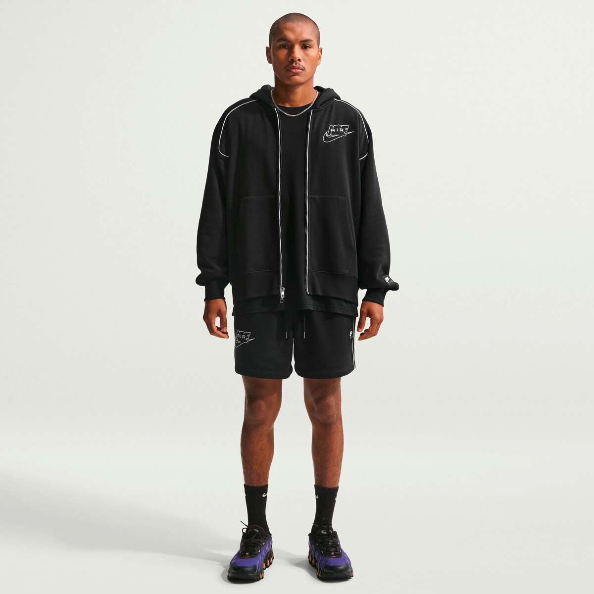 Canguro Nike Air De Hombre - Negro 