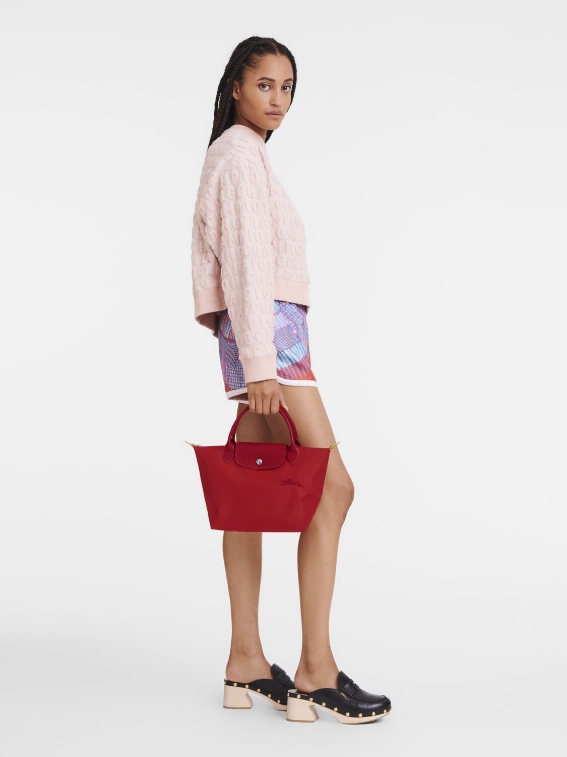 LONGCHAMP - Tote Bag Le Pliage Green S Rojo