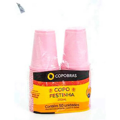 Vasos Descartable Copobras 200 ml x 50 Color Rosado