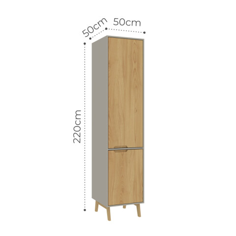 Mueble Multiusos y Alacena de Cocina con estante en MDP - Madera - Línea Melilla - Cinza Mueble Multiusos y Alacena de Cocina con estante en MDP - Madera - Línea Melilla - Cinza
