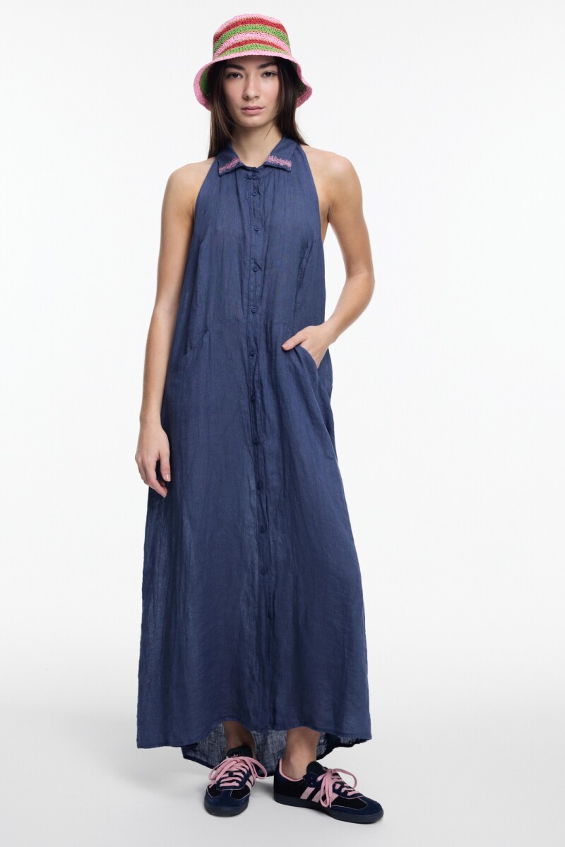 VESTIDO CAMISERO Azul